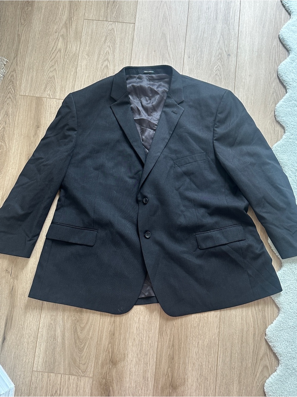 100% wool black suit jacket
